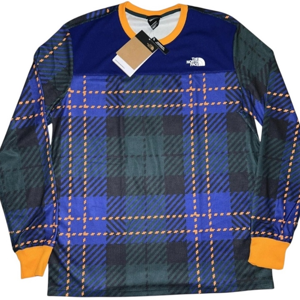 The North Face Blue and Orange Waffle Baselayer Set